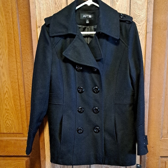 Apt. 9 Jackets & Blazers - Apt. 9 Women's Elegant Black Peacoat Size XL NWT